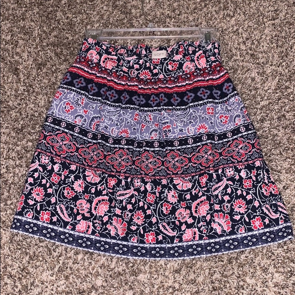 Red white and blue LOFT skirt